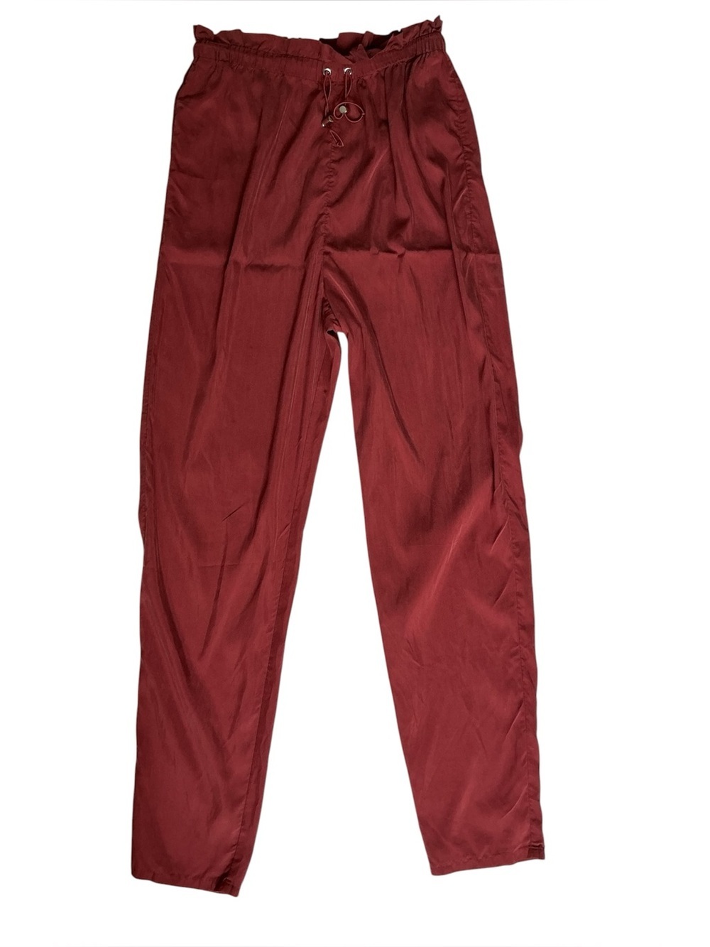 & Other Stories Wine Red Drawstring Track Pants